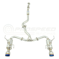 Invidia R400 Cat Back Exhaust - Straight Cut Polished Stainless Tips Subaru WRX 08-10 Sedan/Forester XT SH SJ 08-18