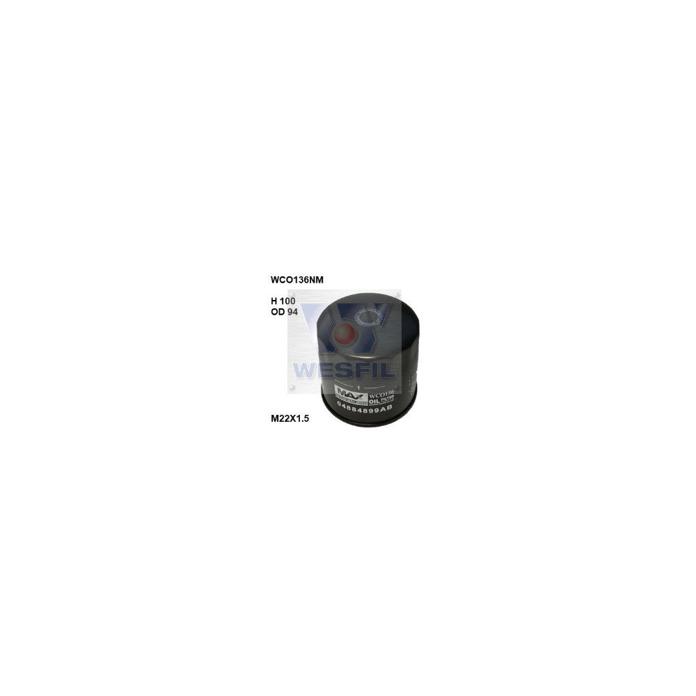 Wesfil OIL FILTER CHRYSLER - WCO136NM