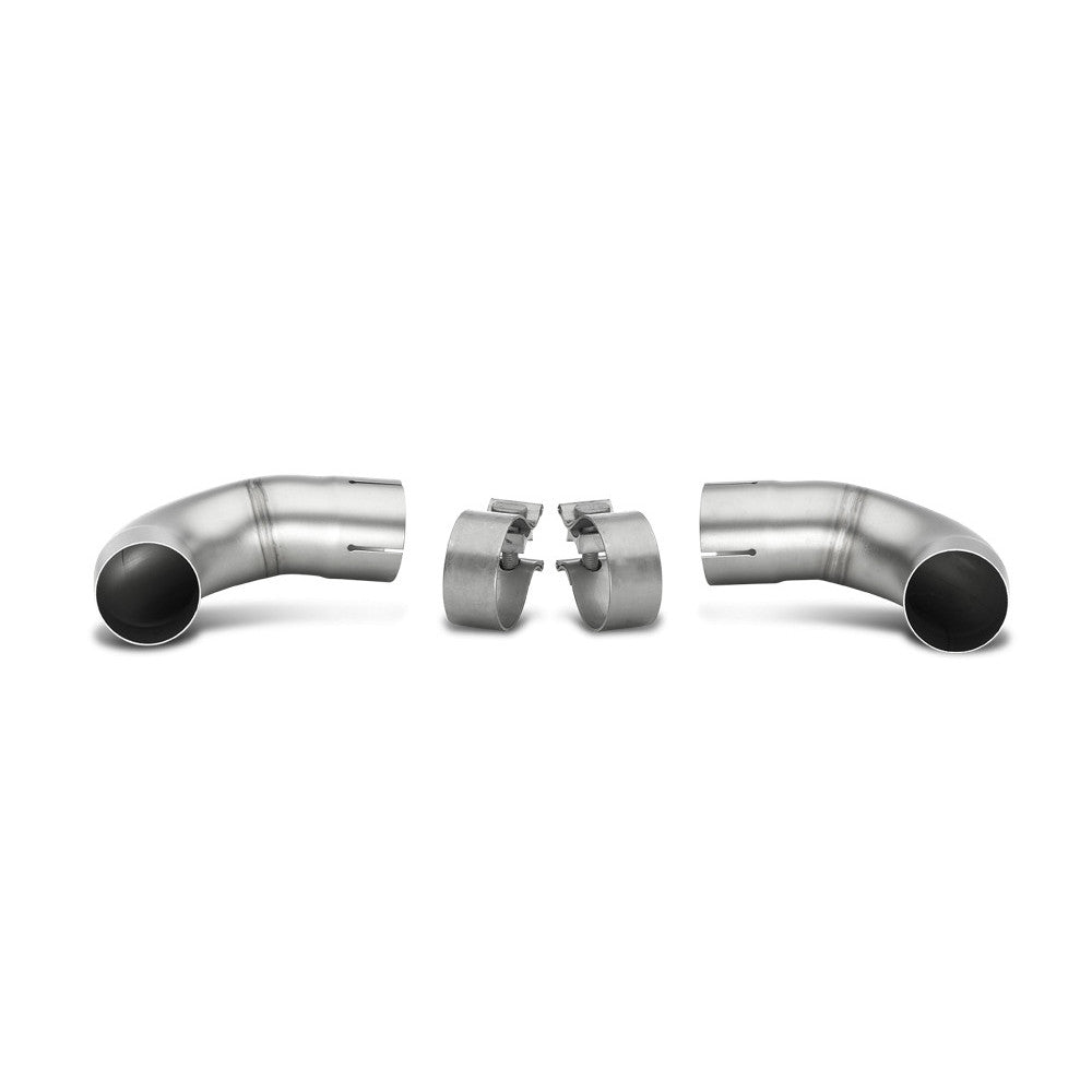Akrapovic Link Pipe Set (SS) to Mount Tips on Stock Set (SS) for VW Mk6 GTI