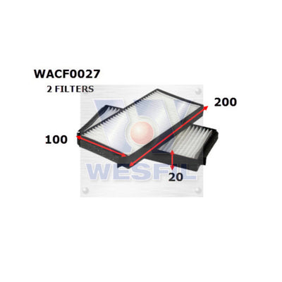 Wesfil CABIN FILTER RCA304P SSANGYONGWACF0027