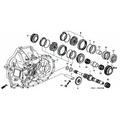 HONDA OEM SYNCHRONIZER (3-4) SLEEVE SET