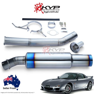 RSE FULL TITANIUM MUFFLER EXHAUST FOR MAZDA RX-7 FD3S 13B RB6090-MZ05A