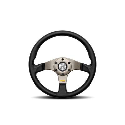 MOMO Tuner Anthracite Black Leather 320mm Steering Wheel - 11110332111R