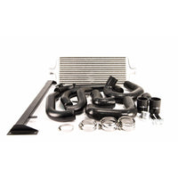 Process West Front Mount Intercooler Kit w/Silver Core, Black Piping for Subaru WRX 08-14 - PWFMIC04
