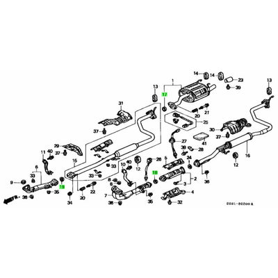 HONDA OEM EXHAUST DONUT GASKET (S2000, JDM DC2 EK9 TYPE R) - 18229-SP0-J51