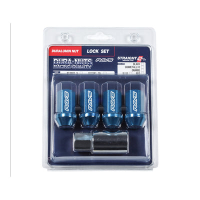 RAYS DURA-LOCK ONLY L42 STRAIGHT NUT SET M12X1.25 Gunmetallic