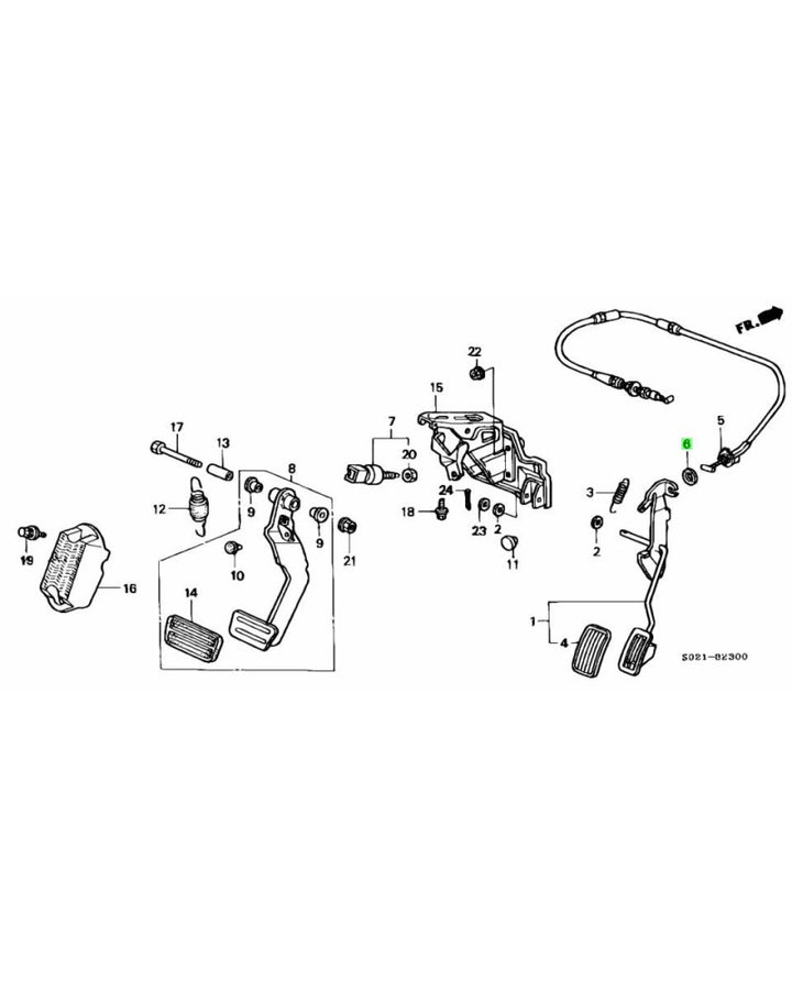 HONDA OEM Throttle Cable seal