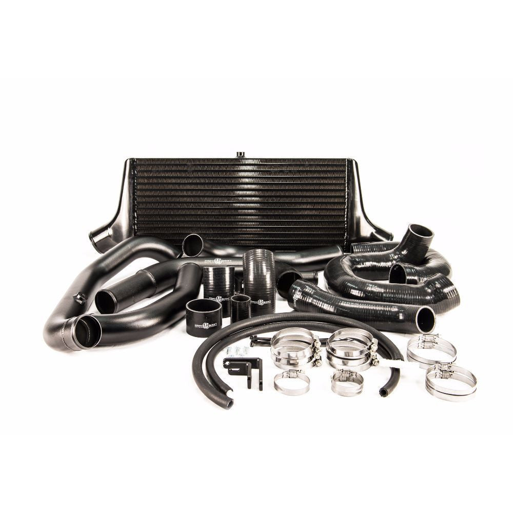 Process West Front Mount Intercooler Kit w/Black Core, Black Piping for Subaru STI 08-14 - PWFMIC03B