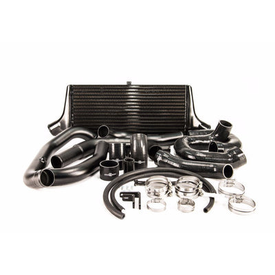 Process West Front Mount Intercooler Kit w/Black Core, Black Piping for Subaru STI 08-14 - PWFMIC03B