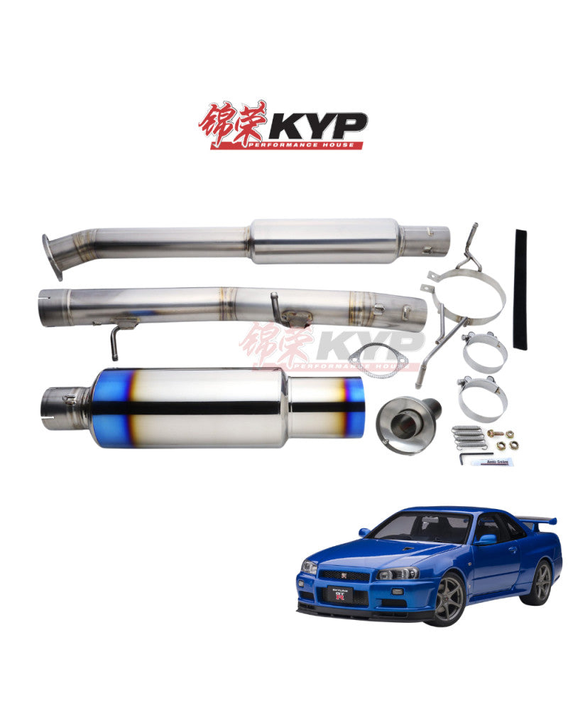 RSE FULL TITANIUM MUFFLER EXHAUST FOR NISSAN SKYLINE ER34 4 DOOR RB25 RB6090-NS06B