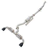 Invidia N2 O2 Housing Back Exhaust - Straight Cut Titanium Blue Tips Toyota Yaris GR XPA16R