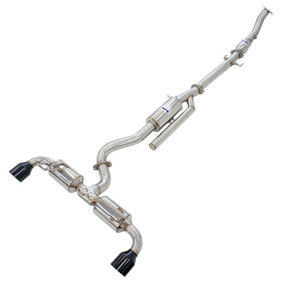 Invidia N2 O2 Housing Back Exhaust - Straight Cut Titanium Blue Tips Toyota Yaris GR XPA16R