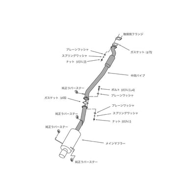 HKS Hi-Power 409 EXHAUST For NISSAN SKYLINE ECR33 RB25DET 31006-AN014