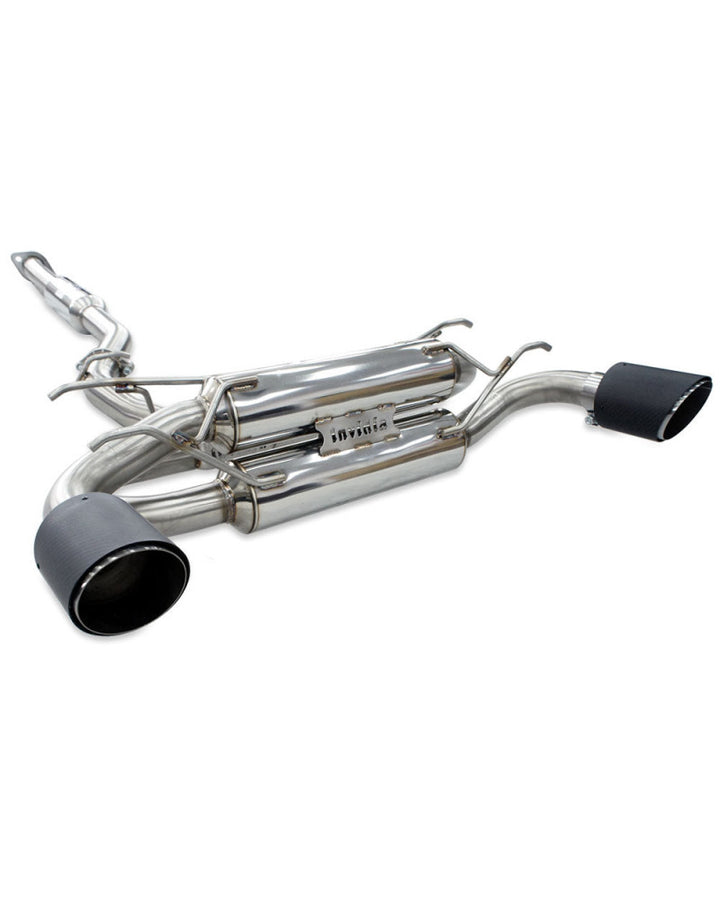 Invidia R400 70mm Cat Back Exhaust - Straight Cut Titanium Blue Tips Subaru BRZ & Toyota 86 12-21, 22+