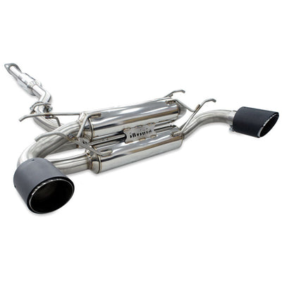 Invidia R400 70mm Cat Back Exhaust - Straight Cut Titanium Blue Tips Subaru BRZ & Toyota 86 12-21, 22+