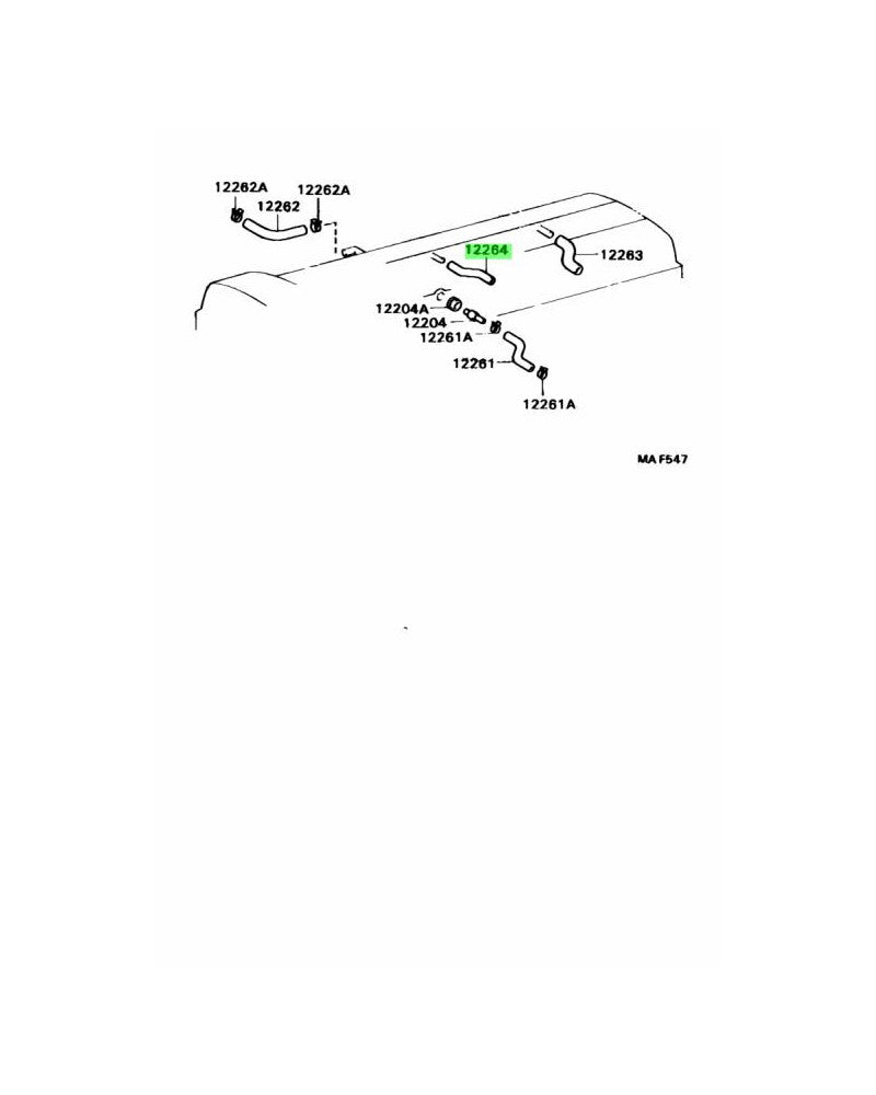 TOYOTA OEM VENTILATION HOSE NO.4 12264-46010