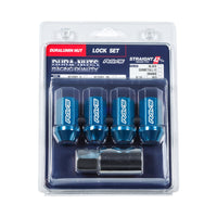 RAYS DURA-LOCK ONLY L42 STRAIGHT NUT SET M12X1.25 BLUE