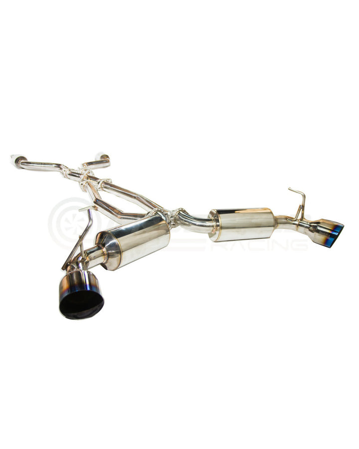 Invidia Dual N1 Cat-Back Exhaust - Straight Cut Titanium Blue Tips Nissan 370Z Z34 09-21