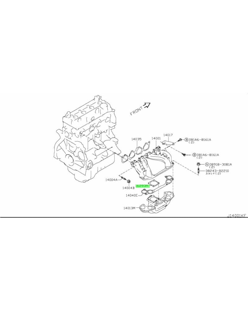 NISSAN OEM THROTTLE CHAMBER GASKET - 16175-ET80A