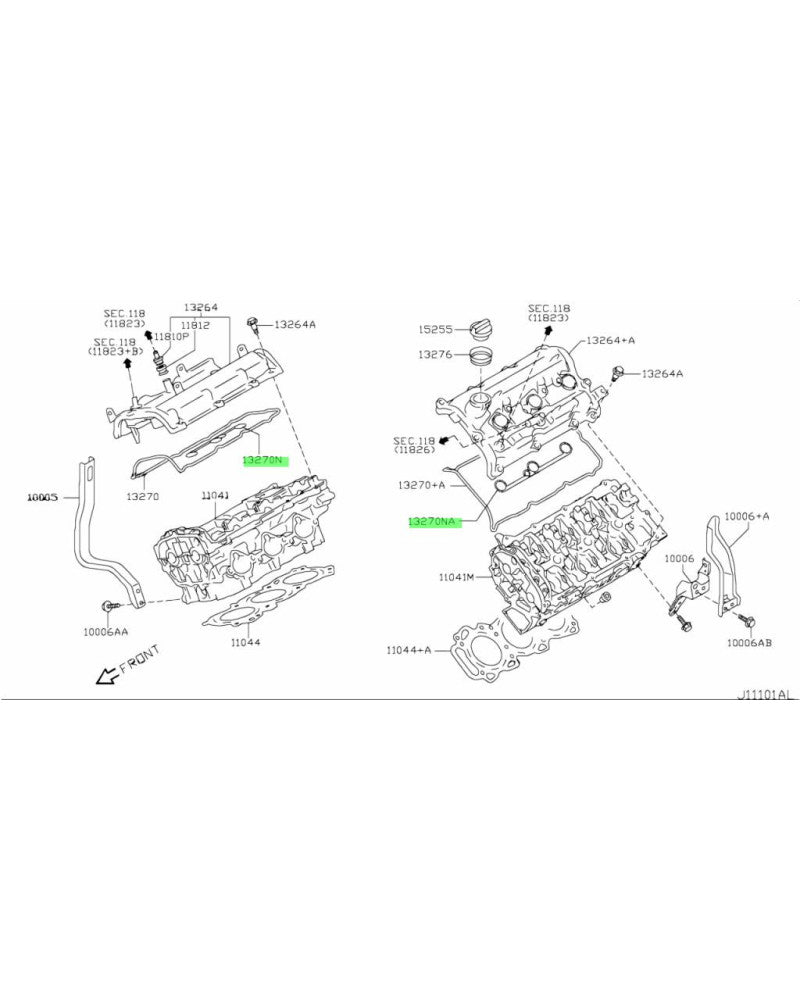 NISSAN OEM ROCKER COVER GASKET - 13271-EY00A