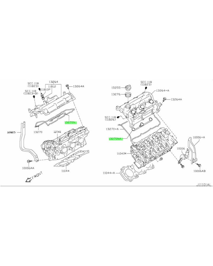NISSAN OEM ROCKER COVER GASKET - 13271-EY00A