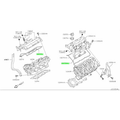 NISSAN OEM ROCKER COVER GASKET - 13271-EY00A