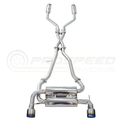 Invidia Gemini Cat Back Exhaust - Rolled Titanium Blue Tips Nissan Z "400Z" RZ34 23+