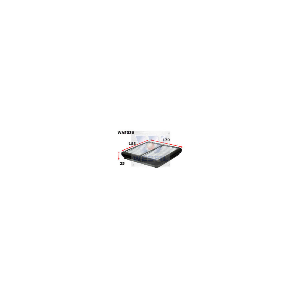 Wesfil AIR FILTER A1625 TOYOTA - WA5036