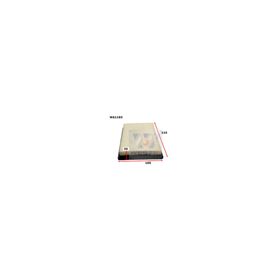 Wesfil AIR FILTER A1552/A1600 FORD - WA1183