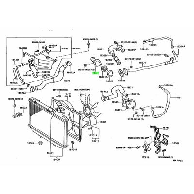 TOYOTA OEM JZA80 2JZGTE Thermostat Housing 16321-46050