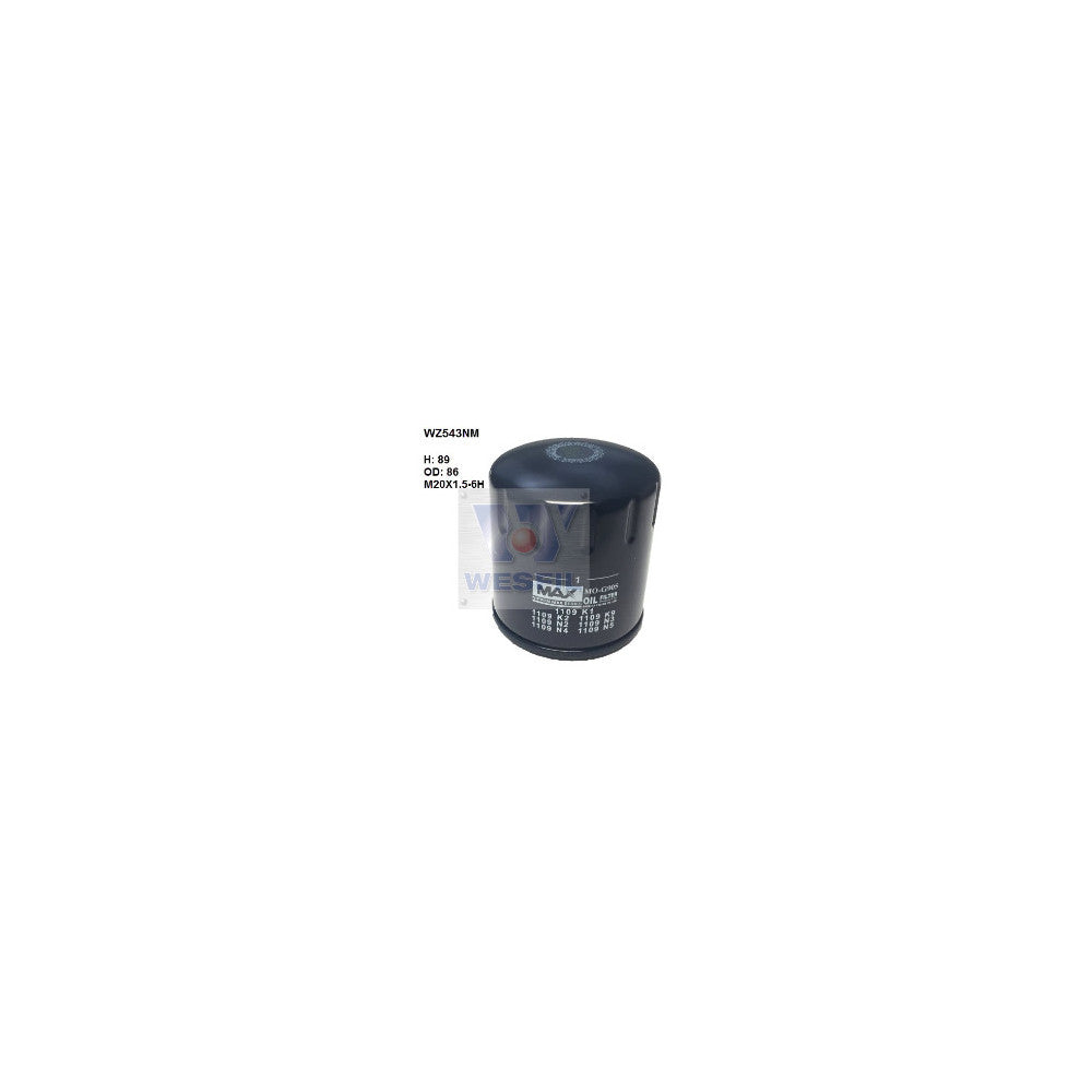Wesfil OIL FILTER Z543 CITROEN/PEUGEOT - WZ543NM