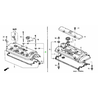 HONDA OEM HEAD GASKET COVER SET