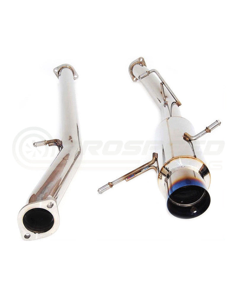 Invidia N1 Cat Back Exhaust Non Resonated - Straight Cut Black Stainless Tips Subaru WRX/STI GD 01-07