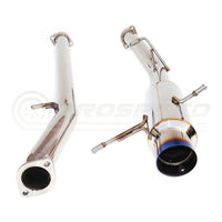 Invidia N1 Cat Back Exhaust Non Resonated - Straight Cut Black Stainless Tips Subaru WRX/STI GD 01-07