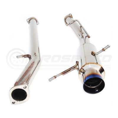 Invidia N1 Cat Back Exhaust Non Resonated - Straight Cut Black Stainless Tips Subaru WRX/STI GD 01-07