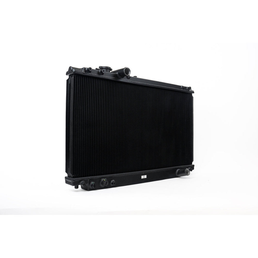 CSF Racing 2-Row 42mm Race Spec Aluminium Radiator - Black for Toyota Supra JZA80 93-98