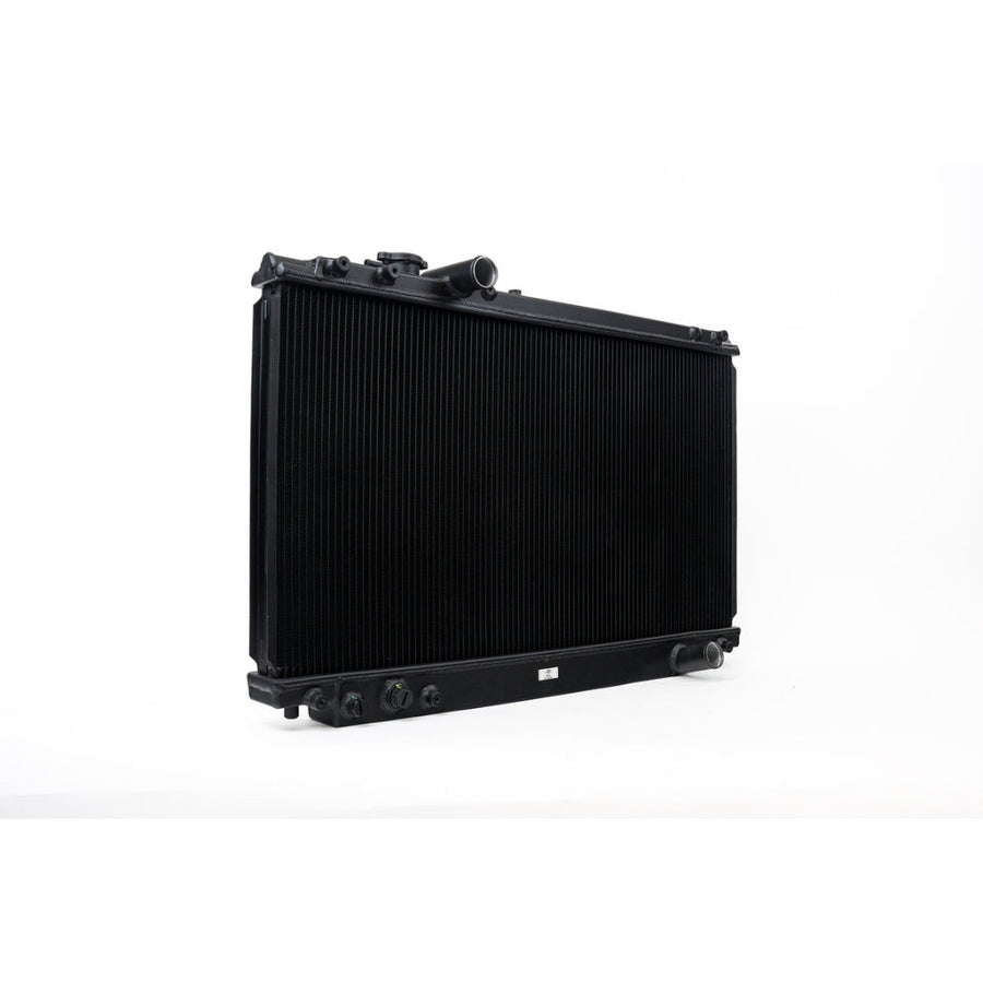CSF Racing 2-Row 42mm Race Spec Aluminium Radiator - Black for Toyota Supra JZA80 93-98