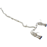 Invidia R400 Turbo Back Exhaust - Straight Cut Polished Stainless Tips Subaru WRX 11-14/STI 11-21 (5MT/6MT)