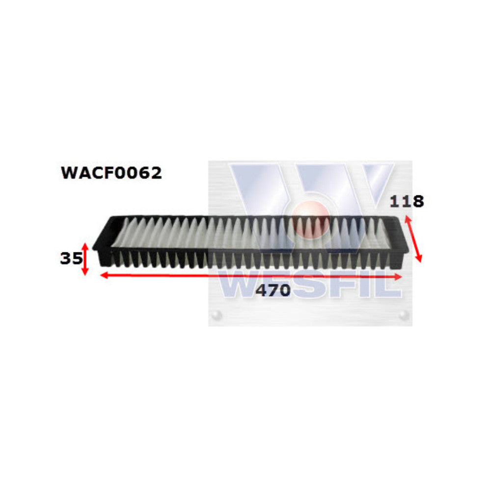 Wesfil CABIN FILTER RCA225C MINIWACF0062