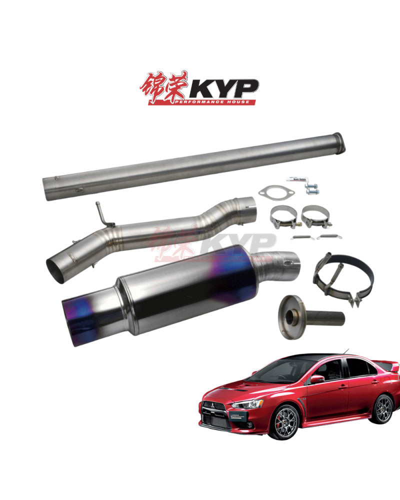 RSE FULL TITANIUM MUFFLER EXHAUST FOR MITSUBISHI EVO 10 4B11 EVOLUTION LANCER RB6090-MT02A EVOX EVO X EVO10