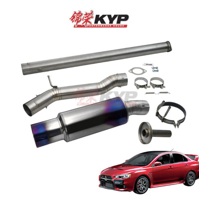 RSE FULL TITANIUM MUFFLER EXHAUST FOR MITSUBISHI EVO 10 4B11 EVOLUTION LANCER RB6090-MT02A EVOX EVO X EVO10