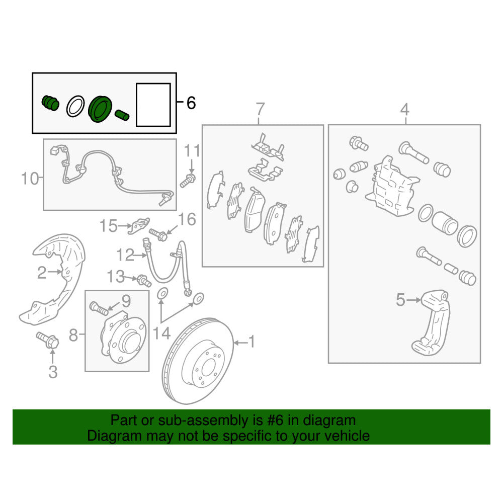 TOYOTA OEM FRONT DISC BRAKE CYLINDER KITSU003-10427