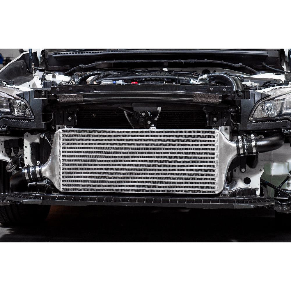 Process West Front Mount Intercooler Kit w/Silver Core, Black Piping for Subaru WRX VA 15-21 - PWFMIC07