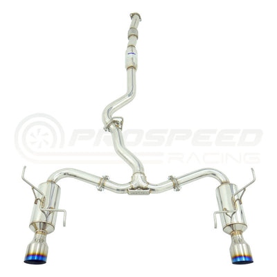 Invidia R400 Cat Back Exhaust - Straight Cut Polished Stainless Tips Subaru Levorg VM 14-20