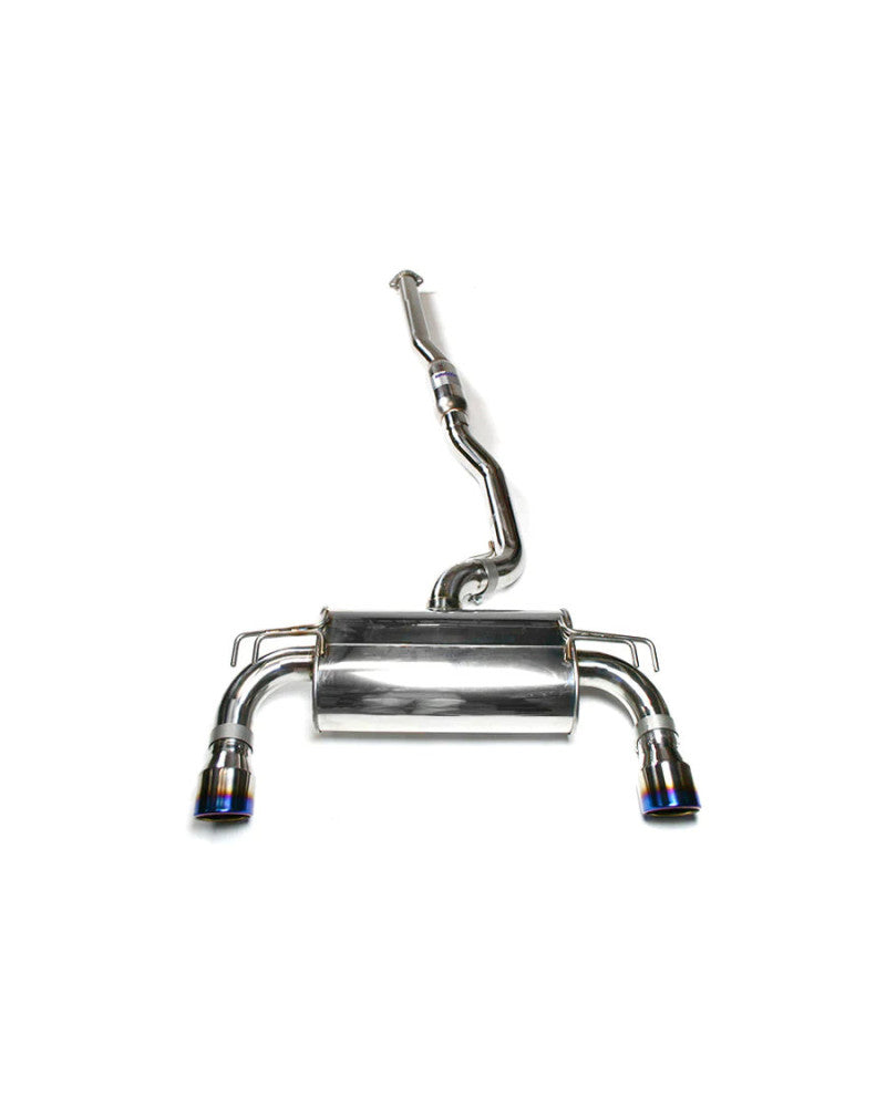 Invidia Q300 O2 Housing Back Exhaust - Straight Cut Polished Stainless Tips Mitsubishi Evo X 10 CZ4A EVO10 EVOX EVOLUTION