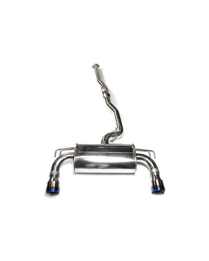 Invidia Q300 O2 Housing Back Exhaust - Straight Cut Polished Stainless Tips Mitsubishi Evo X 10 CZ4A EVO10 EVOX EVOLUTION