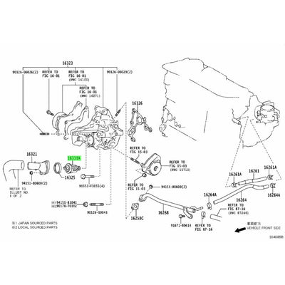 TOYOTA OEM THERMOSTAT ASSY90916-03129