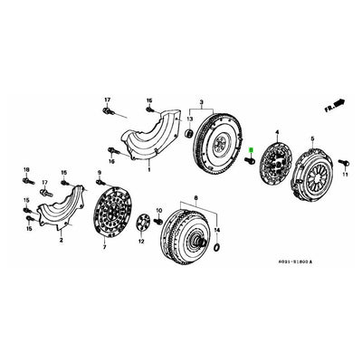 HONDA OEM Clutch Flywheel Bolt 90011-PM0-000