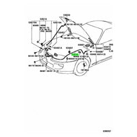 TOYOTA OEM HOOD LOCK CONTROL CABLE ASSY - 53630-14300