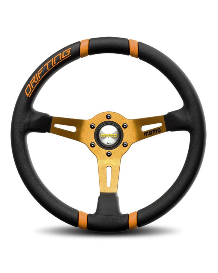 MOMO Drifting Black/Orange 350mm Steering Wheel - VDRIFT35NEARR